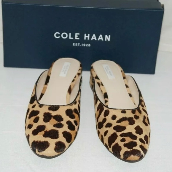 Authentic COLE HAAN Ocelot Haircalf Print Slide - Picture 3 of 10